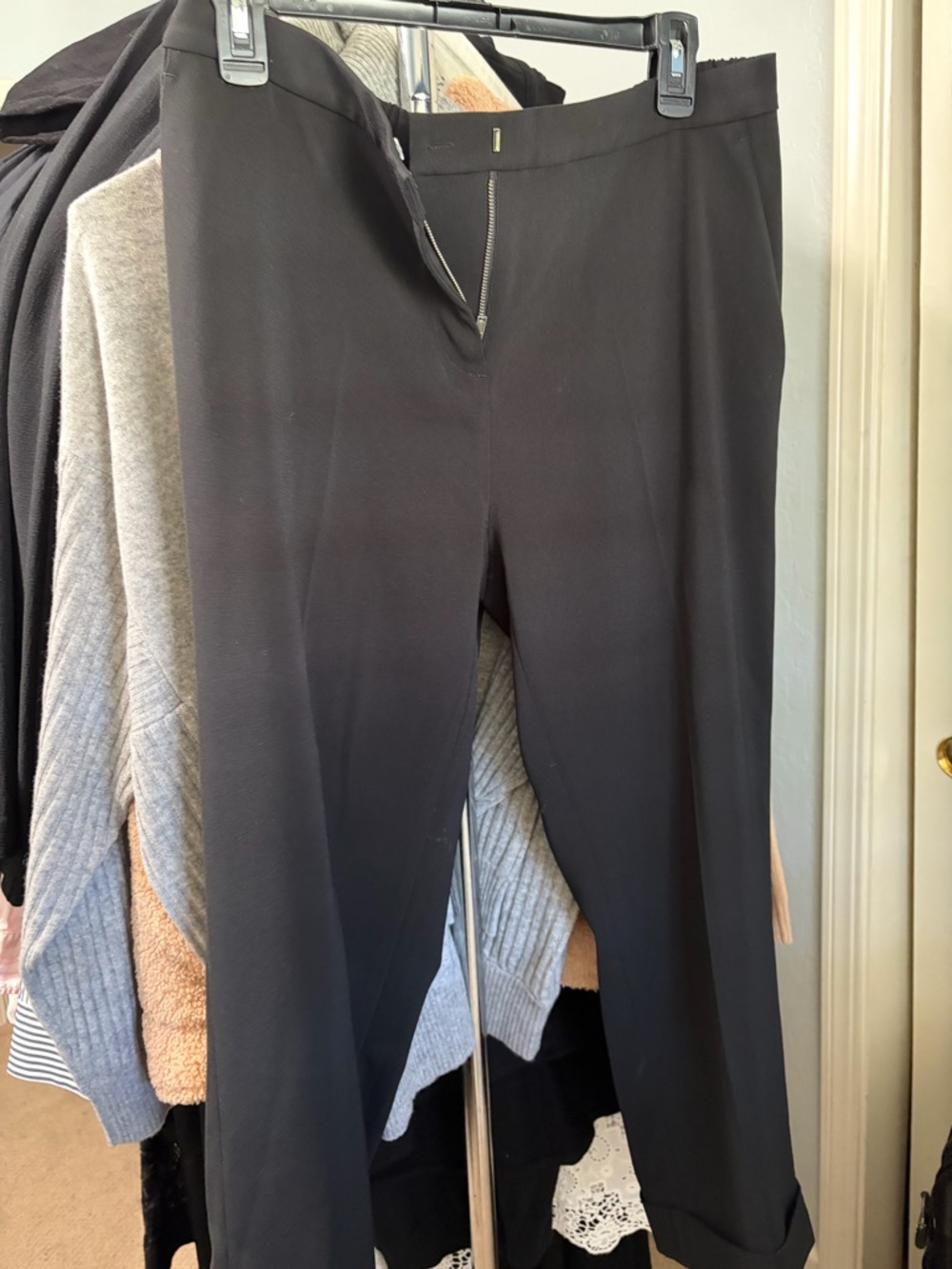 Brochu Walker Black Straight-Leg Dress Trousers